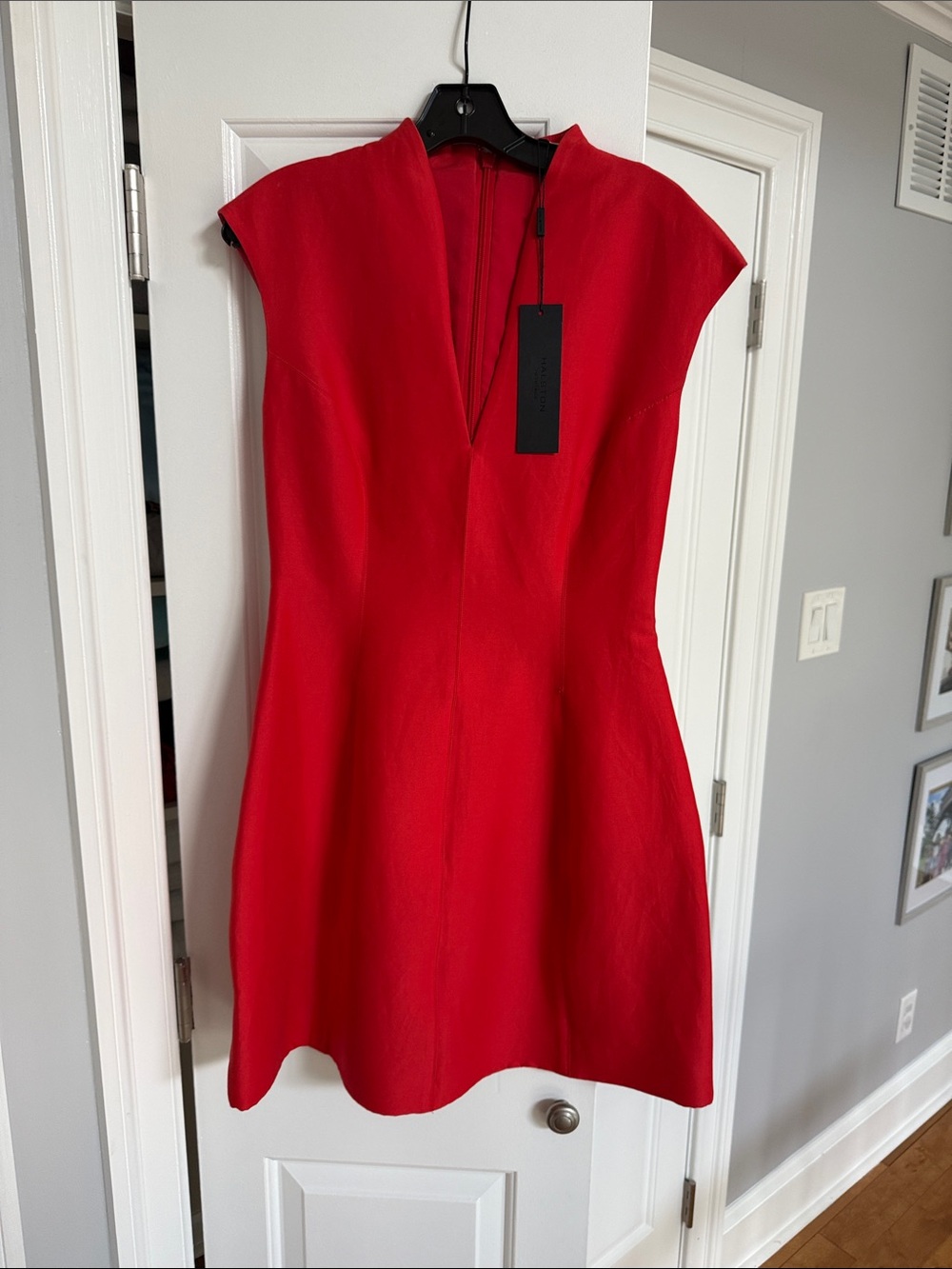 Halston Heritage Vibrant Red Fit-and-Flare Mini Dress